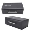 Bread Bin, Bread Box for Kitchen Countertop Large Bread Box Farmhouse Bread Container Bread Storage with Clamshell Door Bread Holde for Home Kitchen Office (Black Grey) view 3