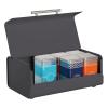 Bread Bin, Bread Box for Kitchen Countertop Large Bread Box Farmhouse Bread Container Bread Storage with Clamshell Door Bread Holde for Home Kitchen Office (Black Grey) view 4