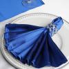 60 pcs 20-Inch Royal Blue Satin Dinner Napkins for Wedding Reception Catering Events Restaurant Kitchen Home Decoration view 3