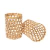 BESTonZON 2pcs Bamboo Cup Sleeves Glass Decor Glass Coffee Tumbler Rattan Vase Wedding Centerpieces for Tables Vases in Bulk Wicker Cup Weaving Cover Accessory Dining Table view 1