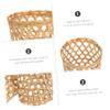 BESTonZON 2pcs Bamboo Cup Sleeves Glass Decor Glass Coffee Tumbler Rattan Vase Wedding Centerpieces for Tables Vases in Bulk Wicker Cup Weaving Cover Accessory Dining Table view 2