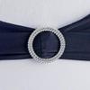 BalsaCircle Navy Blue Spandex Chair Sashes, 10 Count view 2
