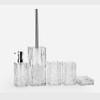 TITA-DONG Clear Bathroom Accessories Set 5 pcs Acrylic Bathroom Decor Gift Set - Toothbrush Holder, Toothbrush Cup, Dispenser Soap Dish Toilet Brush Set for Elegant Bathroom Decor and Gift Set(#1) view 1