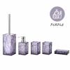 TITA-DONG Clear Bathroom Accessories Set 5 pcs Acrylic Bathroom Decor Gift Set - Toothbrush Holder, Toothbrush Cup, Dispenser Soap Dish Toilet Brush Set for Elegant Bathroom Decor and Gift Set(#1) view 3
