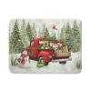 Christmas Red Truck Dish Mat for Kitchen Counter 18x24in, Winter Holiday Xmas Tree Snowman Farmhouse Absorbent Dishes Drainer Drying Mats Fast Dry Washable Microfiber Draining Pad view 1