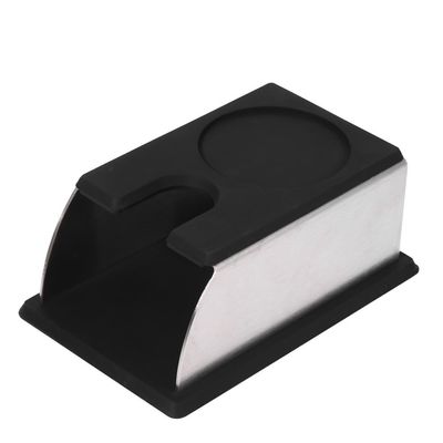 Coffee Tamper Coffee Tamper Holder Coffee Tamper Holder Stainless Steel Silicone Tamper Tool Accessories For Coffee Machines(Black)
