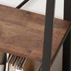 BON AUGURE Industrial Ladder Shelf Bookcase, 4 Tier Rustic Ladder Bookshelf, Standing Leaning Book Shelves for Living Room (Rustic Oak) view 3