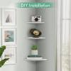 Gavigain Corner Wall Shelf,3Pcs Floating Corner Shelf Wall,Waterproof Home Wall Shelf,Mounted Storage Rack Bookshelves Home Furniture Office Decor view 3