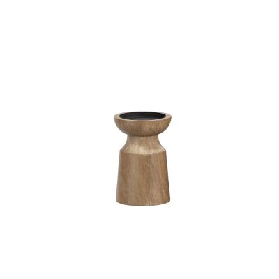 Candle Holder Stand Retro Solid Wood Candle Holder Durable Exquisite Kitchen Accessories Practical Smooth Home Decoration Candlestick Holders