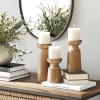 Candle Holder Stand Retro Solid Wood Candle Holder Durable Exquisite Kitchen Accessories Practical Smooth Home Decoration Candlestick Holders view 4