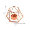 Candle Holder Stand Golden Iron Wire Aroma Romantic Candle Holder Candlestick Copper 3D Geometric Wedding Holidays Birthday Christmas Halloween Candlestick Holders (Color : Rose Gold) view 2