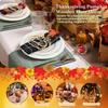 12 Pcs Thanksgiving Pumpkin Wooden Plate Decor Grateful Wood Cutouts Fall Autumn Thankful Blessed Favour Gather Party Place Card Table Settings Signs for Farmhouse Dining Table Holiday Harvest view 3