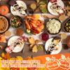 12 Pcs Thanksgiving Pumpkin Wooden Plate Decor Grateful Wood Cutouts Fall Autumn Thankful Blessed Favour Gather Party Place Card Table Settings Signs for Farmhouse Dining Table Holiday Harvest view 4