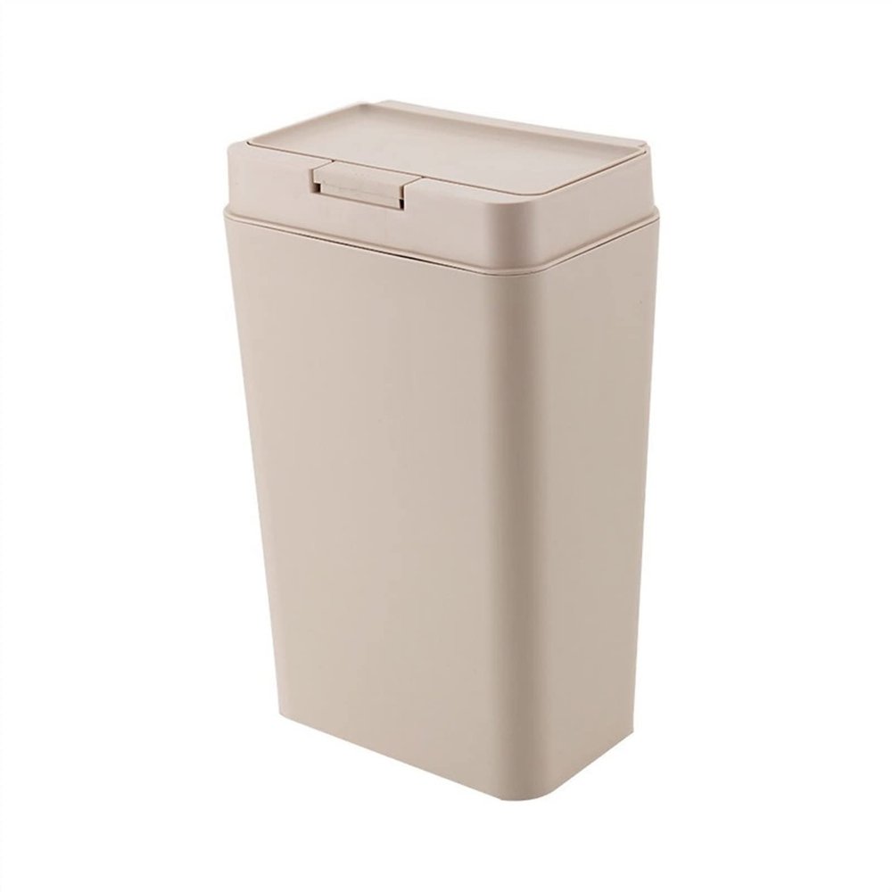 CLoxks Rubbish Bin 12 L with Side Opening, Simple Household, Living Room, Bedroom, Kitchen, Bathroom, Toilet, Wheelie Bins, Large, with Lid Pedal Bin