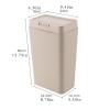 CLoxks Rubbish Bin 12 L with Side Opening, Simple Household, Living Room, Bedroom, Kitchen, Bathroom, Toilet, Wheelie Bins, Large, with Lid Pedal Bin view 2