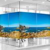 Aqua Green Blue Window Film Static Privacy Decoration Self Adhesive for UV Blocking Heat Control Glass Stickers, Pacific Ocean French Glass Films 31.5Wx55.1L-inch x2 Pcs view 1