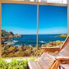 Aqua Green Blue Window Film Static Privacy Decoration Self Adhesive for UV Blocking Heat Control Glass Stickers, Pacific Ocean French Glass Films 31.5Wx55.1L-inch x2 Pcs view 4