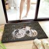 Edwiinsa Thanksgiving Autumn Plush Rug Non Slip Bath Mat, Soft Shaggy Long Fur Fuzzy Bath Rugs 20" x 31.5" Fall Pumpkins European Luxury Flower Leaves Carpet Mat for Bathroom Shower Home view 1