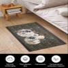 Edwiinsa Thanksgiving Autumn Plush Rug Non Slip Bath Mat, Soft Shaggy Long Fur Fuzzy Bath Rugs 20" x 31.5" Fall Pumpkins European Luxury Flower Leaves Carpet Mat for Bathroom Shower Home view 3