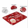 Christmas Dish Drying Mat for Kitchen Counter, Red Xmas Santa Winter Snowflake Absorbent Reversible Dish Drainer Rack Mats for Coffee Bar Mats 16''x18'' 2 PCS view 2