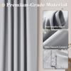 240 Inch Long Extra Long Ceiling Drapes Blackout Curtains Perfect for High Ceilings and 2-Story Windows Grommet Curtains for High Living Room Bedroom Villa (Greyish White, 52''W x 240''L, 1 Panel) view 3