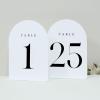 JINMURY White Arch Table Numbers for Wedding, 25 Pack 5"x7" White Arch Acrylic Table Numbers 1-25 with stand, Perfect for Wedding Event Reception view 1