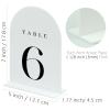 JINMURY White Arch Table Numbers for Wedding, 25 Pack 5"x7" White Arch Acrylic Table Numbers 1-25 with stand, Perfect for Wedding Event Reception view 2