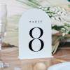 JINMURY White Arch Table Numbers for Wedding, 25 Pack 5"x7" White Arch Acrylic Table Numbers 1-25 with stand, Perfect for Wedding Event Reception view 3
