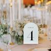 JINMURY White Arch Table Numbers for Wedding, 25 Pack 5"x7" White Arch Acrylic Table Numbers 1-25 with stand, Perfect for Wedding Event Reception view 4