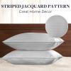 Basic Beyond Standard Size Pillows - Soft Down Alternative Pillows Standard Size Set of 2 for Back, Stomach or Side Sleepers, Silver, 20x26 Inches view 4