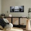 3 Piece Black White Wall Art Gym Picture Modular Dumbbells Picture Sports Artwork Sports Room Living Room Game Room Decor Framed Bedroom Decor view 2