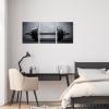 3 Piece Black White Wall Art Gym Picture Modular Dumbbells Picture Sports Artwork Sports Room Living Room Game Room Decor Framed Bedroom Decor view 4