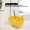 Excavator Model Coffee Mug, Excavator Tea Cup with Spoon, Decorative Bucket Tea Cup, Novel Milk Coffee Cup, Funny Birthday Gift, Dessert Cup Collection Decoration, Suitable for Cafe, Dessert Store view 2