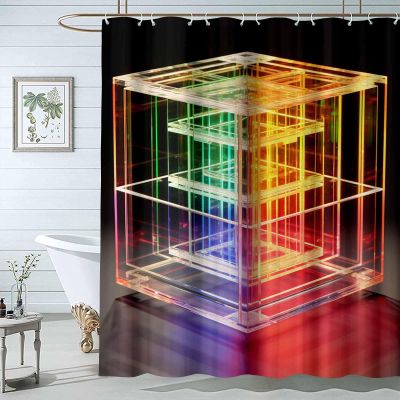 JOSUE Shower Curtain Set with Hooks, Purple,Yellow Shower Curtains for Bathroom,Bath Curtains Decorative Fabric Waterproof Shower Curtains - 150x180cm(59x71in)
