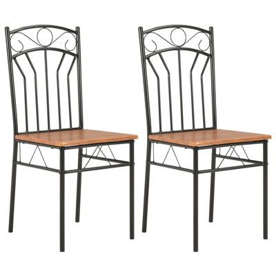 BUKSCYJS Dining Chairs,Dining Room Stools, Counter Seating Suitable for Daily Meals Or Special Events Such As Meetings, Weddings and Celebrations. 2 Pcs Brown MDF