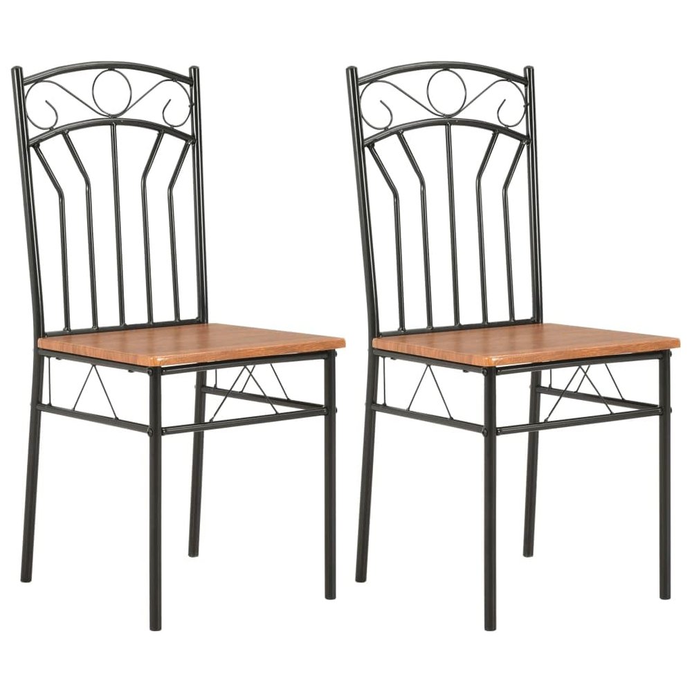 BUKSCYJS Dining Chairs,Dining Room Stools, Counter Seating Suitable for Daily Meals Or Special Events Such As Meetings, Weddings and Celebrations. 2 Pcs Brown MDF