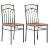 BUKSCYJS Dining Chairs,Dining Room Stools, Counter Seating Suitable for Daily Meals Or Special Events Such As Meetings, Weddings and Celebrations. 2 Pcs Brown MDF view 1