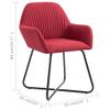 BUKSCYJS Dining Chairs,Small Dining Chair,Restaurant Dining Chair Suitable for Daily Dining Or Special Events, Such As Meetings, Kitchen, Small Space 2 Pcs Wine Red Fabric view 2