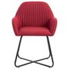 BUKSCYJS Dining Chairs,Small Dining Chair,Restaurant Dining Chair Suitable for Daily Dining Or Special Events, Such As Meetings, Kitchen, Small Space 2 Pcs Wine Red Fabric view 3
