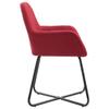 BUKSCYJS Dining Chairs,Small Dining Chair,Restaurant Dining Chair Suitable for Daily Dining Or Special Events, Such As Meetings, Kitchen, Small Space 2 Pcs Wine Red Fabric view 4