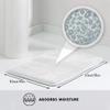 Bath Mat Palm Tree Tropical Plant Stone Flower Washable Shower Rug for in Front of Bathtub Shower Room Rubber Bath Floor Rugs 16x24 Inch view 2
