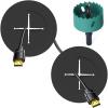 Riozoo TV Wire Hider Kit for Wall Mount TV, White in Wall Cable Management Kit, Includes 2-3/8"(60mm Hole) 2 Pass Throughs and Hole Saw Drill Attachment for Easy Install(Black) (RO-YCX-2P-BK) view 1