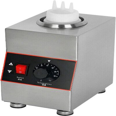 CAJUCA Commercial Electric Sauce Warmer Bottle Jam Heat Preservation Machine, Stainless Steel Single Head Countertop Cheese Heating