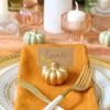 Kate Aspen 36pcs Fall Decor Gold Pumpkin Place Card Holder, Place Settings, Perfect for Thanksgiving Table Decor, Fall Themed Weddings, Bridal Brunches (Place Cards Included) view 2