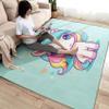 4x6 Rug, Unicorn Rugs for Living Room Bedroom, Cute Girls Area Rug & Bedroom Decor, Washable Non Slip Soft Low Pile Indoor Carpet, Home Decorative Patterned Floor Rug view 4