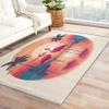 2x3 Rug, Flamingo Rugs for Entryway Living Room Bedroom, Sunset Tropical Palm Tree Small Area Rug & Bedroom Decor, Washable Non Slip Soft Low Pile Indoor Door Mat, Home Decorative Patterned Carpet view 1