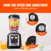 VEVOR Professional Blender, Commercial Countertop Blenders, 68 oz Jar Blender Combo, Stainless Steel 3 Functions, for Frozen Drinks, Shakes, Smoothies, Peree, and Crush Ice, Black view 4