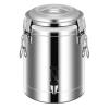 Insulated Beverage Dispenser, Stainless Insulated Steel Ice Buckets Large-capacity Commercial Soup Bucket Milk Tea Bucket LYWY (Color : Silver, Size : 25L) view 1