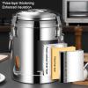 Insulated Beverage Dispenser, Stainless Insulated Steel Ice Buckets Large-capacity Commercial Soup Bucket Milk Tea Bucket LYWY (Color : Silver, Size : 25L) view 2