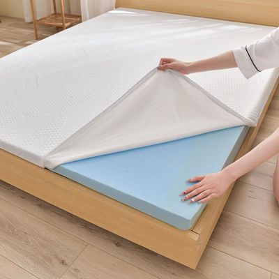 Gel Memory Foam Mattress Topper,Cooling Mattress Pad Topper,Gel Infused Bed Topper with Removable Washable Cover,Memory Foam Mattress Cover,Breathable Futon Topper Pad,White 3cm,180x200cm